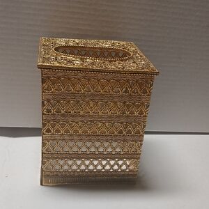 Hollywood Vintage Regency Filigree Tissue Box Decorative Tissue Cover GUC
